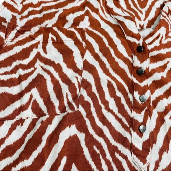 Torrid Zebra Print Harper Rayon Slub Pullover Sleeveless‎ Top Size 00 Medium - Picture 5 of 13